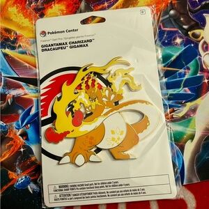 Pokemon Center Giant Pin Gigantamax Charizard Oversize Pin Brand New Sealed
